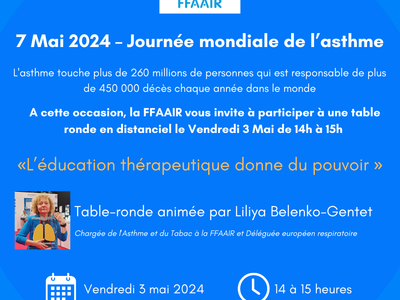 7 Mai 2024 – Journée mondiale de l’asthme 