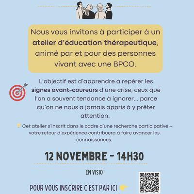 Atelier d’éducation thérapeutique – “À l’écoute de ses signes” 